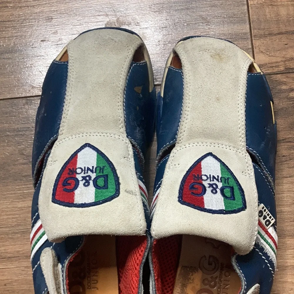 Dolce & Gabbana Junior Italian Sandals Slides Leather Vero Cuoio Kids Size 36 - Picture 4 of 9